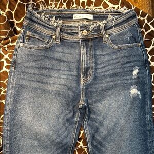 Kancan Women's Distressed Blue Jeans